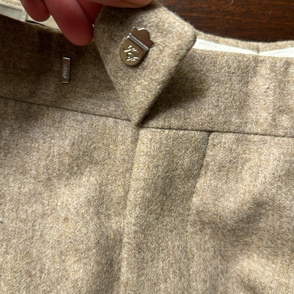 H.Stockton Vintage Tan Wool Trousers 36 - Made in the USA - Picture 8 of 8